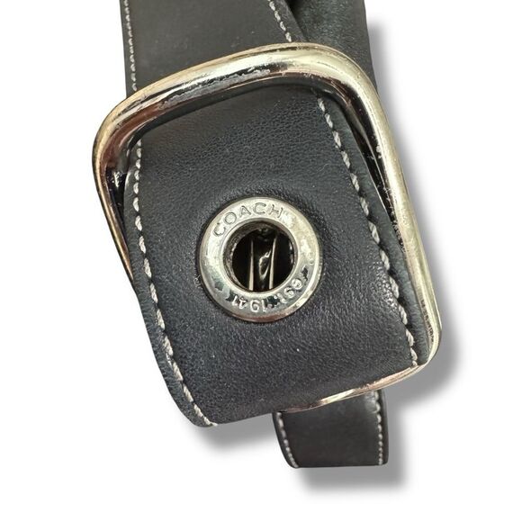 Coach Soho Black Leather Hobo Crossbody Shoulder Bag 1415 Fringe Tassel Purse - Picture 8 of 11